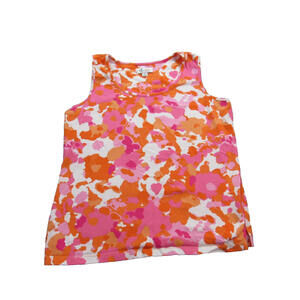 Denim & Company Tank Top Womens Medium Floral Pattern Sleeveless Shirt‎ Casual